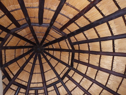 The roof of our hut.